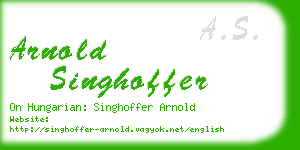 arnold singhoffer business card